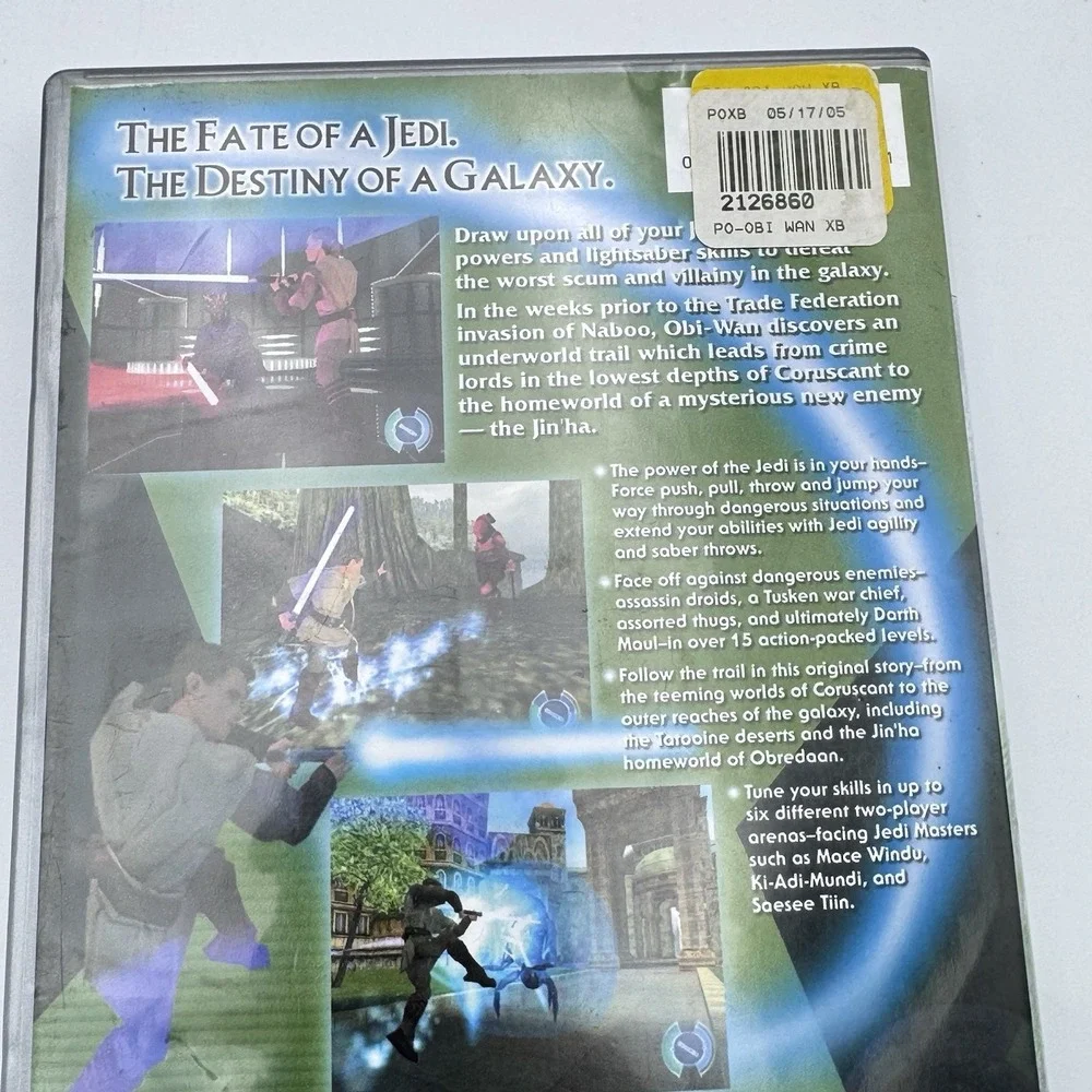 Star Wars: Obi-Wan (Microsoft Xbox, 2001) Complete CIB W/ Reg card Platinum Hit